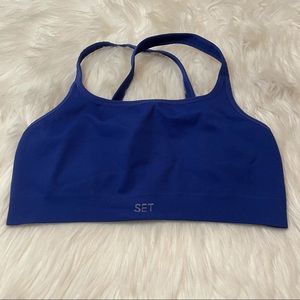 NWOT SETactive Blue Sports Bra. Size XL.